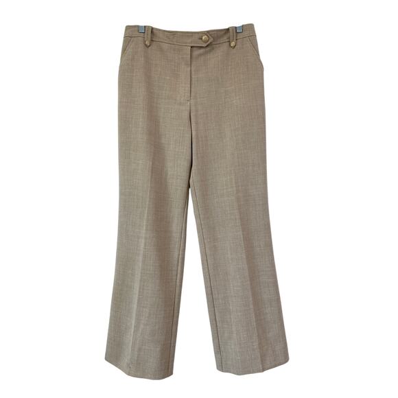 St John Linen Blend Trousers Dress Pants Sz 12 Luxury Old Money Business Casual